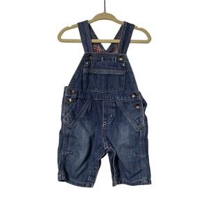 Genuine OshKosh B'gosh baby short‎ denim overalls Size 3 months